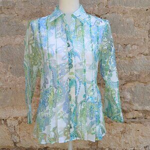 Coldwater Creek Sheer Top Shell